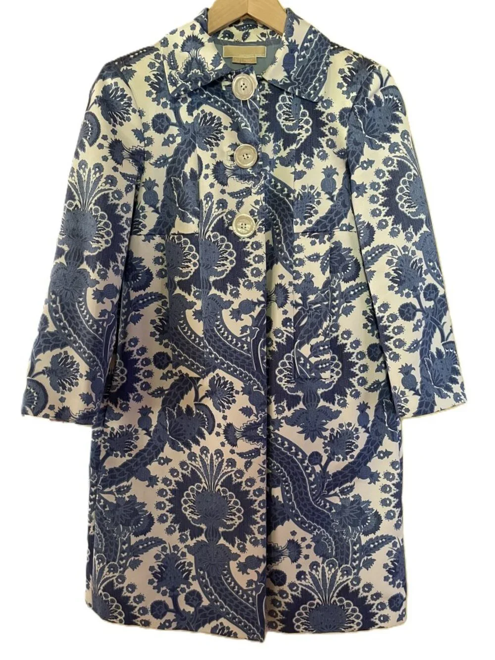 Michael Kors floral and paisley print elegant coat